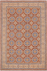 handmade Transitional Kafkaz Brown Beige Hand Knotted RECTANGLE 100% WOOL area rug 9 x 12